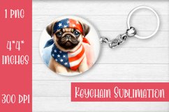 Keychain. Bull Terrier dog. Keychain American patriotic. Product Image 1