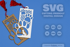 Chihuahua - Dog&#039;s Paw Bookmark SVG Product Image 1