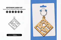 Dog Paw Keychain SVG - Pet Lover Laser Cut File Product Image 2
