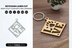Dog Paw Keychain SVG - Pet Lover Laser Cut File Product Image 1