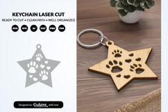 Dog Paw Keychain SVG - Pet Lover Laser Cut File Product Image 2