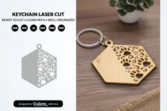 Dog Paw Keychain SVG - Pet Lover Laser Cut File Product Image 2