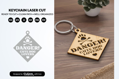 Dog Paw Keychain SVG - Pet Lover Laser Cut File Product Image 2