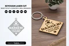 Dog Paw Keychain SVG - Pet Lover Laser Cut File Product Image 2