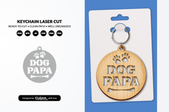 Dog Paw Keychain SVG - Pet Lover Laser Cut File Product Image 1