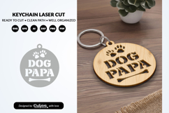 Dog Paw Keychain SVG - Pet Lover Laser Cut File Product Image 2