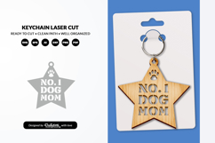Dog Paw Keychain SVG - Pet Lover Laser Cut File Product Image 2