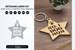 Dog Paw Keychain SVG - Pet Lover Laser Cut File Product Image 1