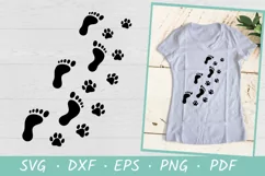 cut file being used as a shirt print by a dog lovers