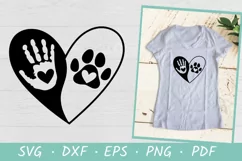 cut file being used as a shirt print by a dog lovers