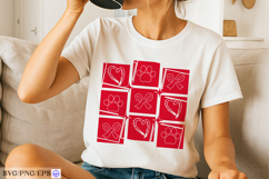 Valentine Pet Love SVG PNG EPS Dog Paw Heart Bow Design Product Image 2