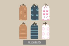 Dog Paws Patterned Shaped Tag Product Image 1