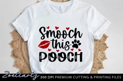 Dog SVG PNG EPS DXF Smooch This Pooch SVG Paw Prints SVG Product Image 1