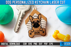 Dog Personalized Keychains Laser Cut Bundle, Dog Tags SVG Product Image 5