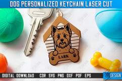 Dog Tag Keychain Laser Cut|Personalized Accessories|Keyring Product Image 1