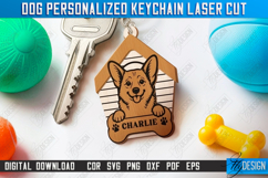 Dog Tag Keychain Laser Cut|Personalized Accessories|Keyring Product Image 1