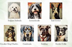 Dog Portrait Vintage Sublimation Clipart Product Image 2