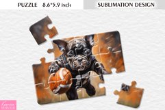Black Bulldog|American Football|Puzzle Sublimation Design Product Image 1
