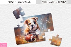 Cute Bulldog|American Football|Sublimation Design for Puzzle Product Image 1