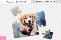 Cute Dog|American Football|Sublimation Design for Puzzle Product Image 1
