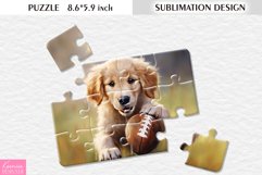 Cute Dog|American Football|Sublimation Design for Puzzle Product Image 1