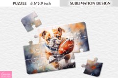 Cute Bulldog|American Football|Sublimation Design for Puzzle Product Image 1