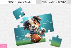 Funny Puppy|American Football|Sublimation Design for Puzzle Product Image 1