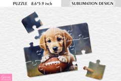 Cute Retriever|American Football|Puzzle Sublimation Design Product Image 1