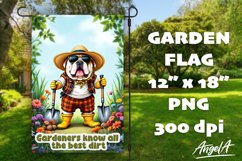 Dog Garden flag sublimation bundle, funny garden quotes PNG Product Image 3