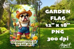 Dog Garden flag sublimation bundle, funny garden quotes PNG Product Image 4