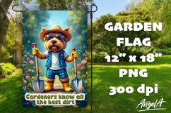 Dog Garden flag sublimation bundle, funny garden quotes PNG Product Image 8