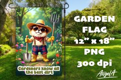 Dog Garden flag sublimation bundle, funny garden quotes PNG Product Image 10