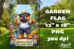 Dog Garden flag sublimation, funny garden quote, Shar pei Product Image 1