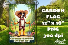 Dog Garden flag sublimation, funny garden quotes, Coonhound Product Image 1