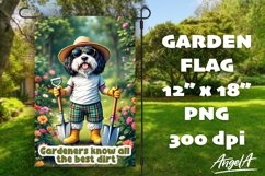 Dog Garden flag sublimation, funny garden quotes, Havanese Product Image 1