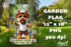 Dog Garden flag sublimation, garden quote, Yorkshire terrier Product Image 1