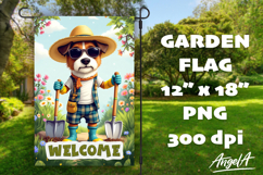 Dog Garden flag sublimation, welcome, Jack Russell terrier Product Image 1