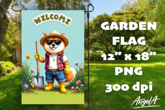 Dog Garden flag sublimation, welcome flag, shiba inu Product Image 1
