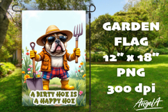 Dog Garden flag sublimation, British bulldog, garden quote Product Image 1