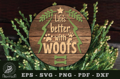 Dog Round Laser Cut Sign Product Image 2