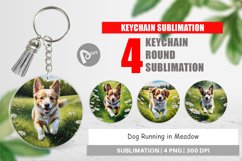 Keychain Dog Running in Meadow Product Image 1