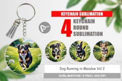 Keychain Dog Running in Meadow Product Image 1