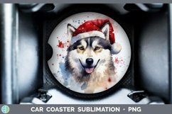 GorgeousDog Santa Hat Car Coaster design.