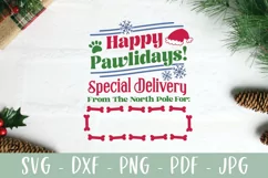 Happy Pawlidays Dog Santa Sack - Dog Gift Bag Christmas SVG Product Image 2