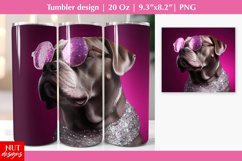 Cane Corso dog in glasses tumbler Dog sublimation Dog face Product Image 1