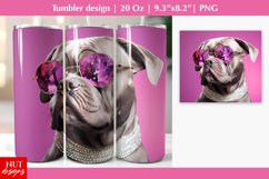 Cane Corso dog in glasses tumbler Dog sublimation Dog face Product Image 1