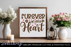 Furever In My Heart Dog Memorial SVG Pet In Memory SVG PNG Product Image 1