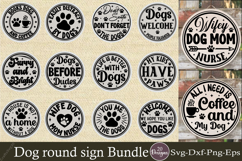 Dog Round Sign SVG Bundle Funny Dog Round Sign Dog Bundle Product Image 1