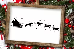 Christmas Dog Sleigh SVG | Christmas Dogs Cut File Design Product Image 2