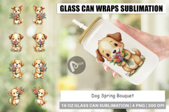 Glass Can Dog Spring Bouquet Product Image 1